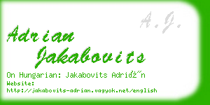 adrian jakabovits business card